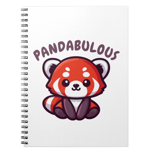 Cute Red Panda Notebook (Front)