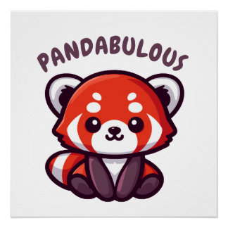 Cute Red Panda Poster
