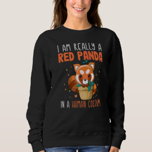 Cute Red Panda Red Panda Human Costume 4 Sweatshirt