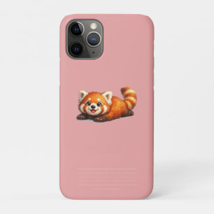 Cute Red Panda Relaxing Kawaii Animal Design iPhone 11 Pro Case