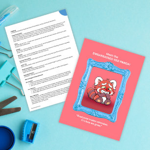 Cute Red Panda   SEL Tool for Kids   Emotion Card
