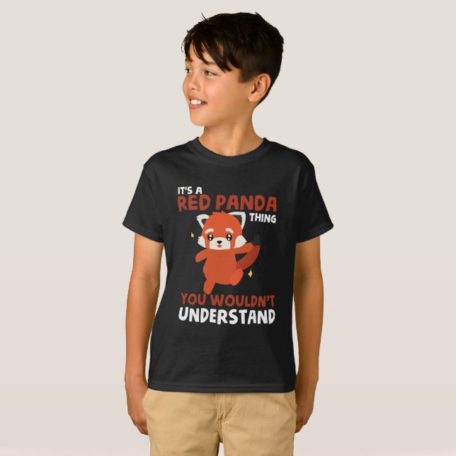 Cute Red Panda T-Shirt for Kids (Front Full)