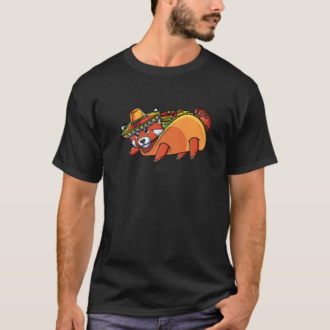 Cute Red Panda Taco Red Panda T-Shirt (Front)
