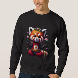 Cute Red Panda Women men boys girls Funny Yoga Med Sweatshirt