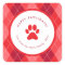 Cute Red Paw Print Happy Pawlidays Christmas