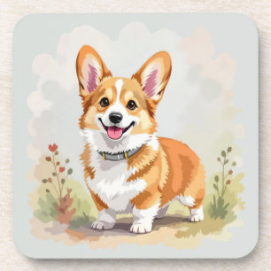Cute Red Pembroke Welsh Corgi Dog Coaster