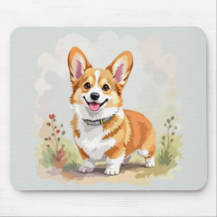 Cute Red Pembroke Welsh Corgi Dog Mouse Mat