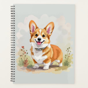 Cute Red Pembroke Welsh Corgi Dog Planner