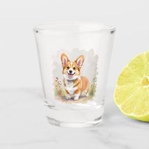 Cute Red Pembroke Welsh Corgi Dog Shot Glass