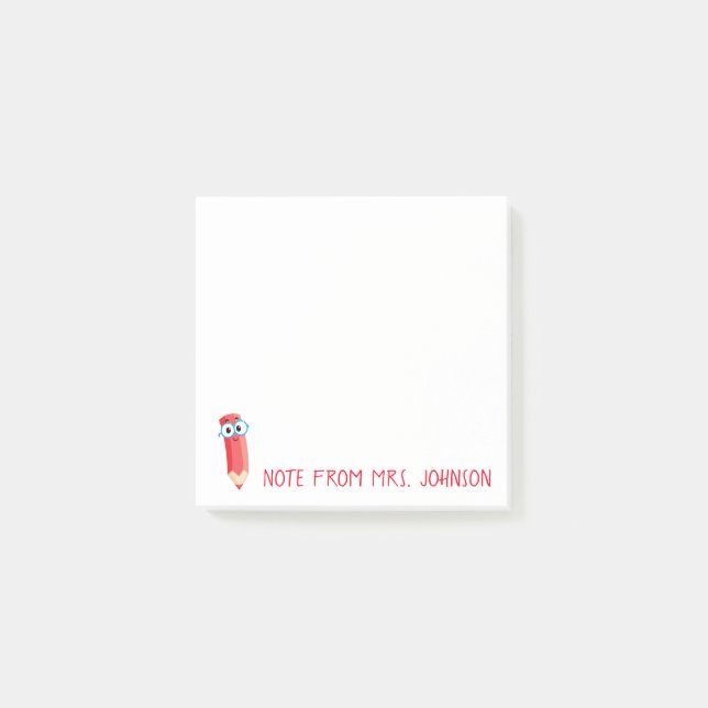 Cute Red Pencil Notes (Front)