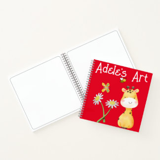 Cute Red Personalised Art book