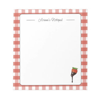 Cute Red Personalised Strawberry Notepad