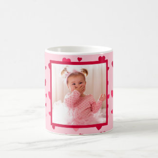 Cute Red Pink Family Photo Valentines Coffee Mug