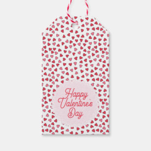 Cute Red & Pink Hearts Valentine's Day Gift Tags