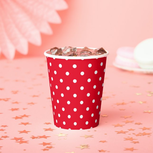 Cute Red Polka Dot Paper Cups (Insitu)