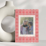 Cute Red Retro Mid Century Modern Vertical Photo Holiday Card<br><div class="desc">Cute Red Retro Mid Century Modern Vertical Photo Holiday Card</div>