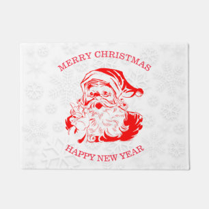 Cute Red Santa Claus Doormat