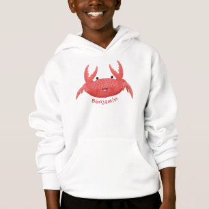 Cute red spotty crab cartoon illustration