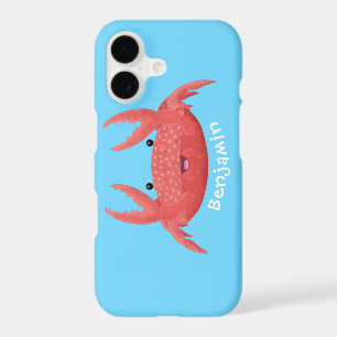 Cute red spotty crab cartoon illustration