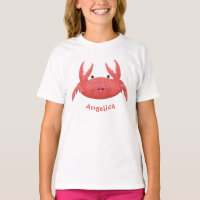 Cute red spotty crab cartoon illustration