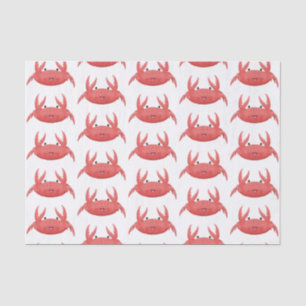 Cute red spotty crab cartoon illustration tissue paper
