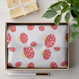 Cute Red Spotty Toadstool Mushrooms Pattern Tissue Paper