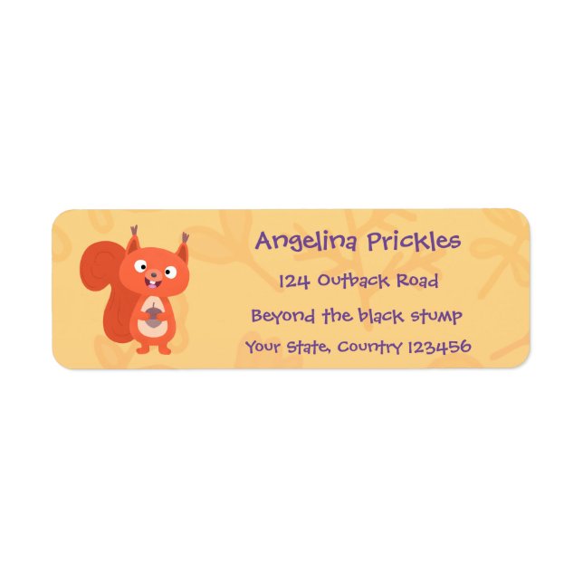 Cute red squirrel cartoon (Front)
