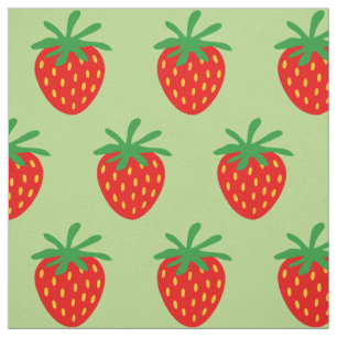 Cute red strawberry pattern DIY textile fabric