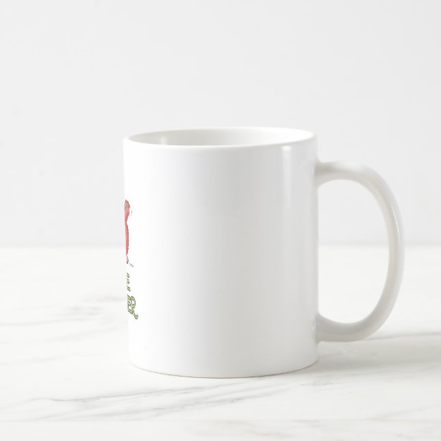 Cute red tickle Monster by send2smiles Coffee Mug (Right)