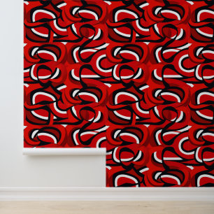 Cute red tiled pattern wallpaper