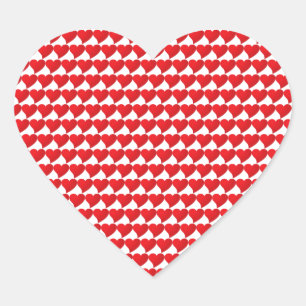 Cute red tiny hearts pattern modern Valentine’s Heart Sticker