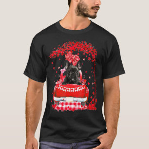 Cute Red Truck French Bulldog Valentines Day Costu T-Shirt