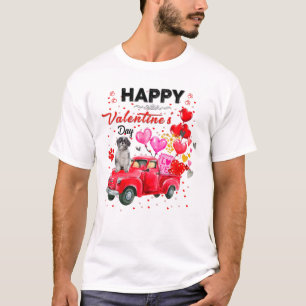Cute Red Truck Lhasa Apso Valentines Day Costume B T-Shirt