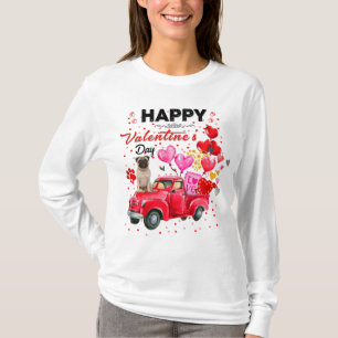 Cute Red Truck Pug Valentine's Day Costume T-Shirt