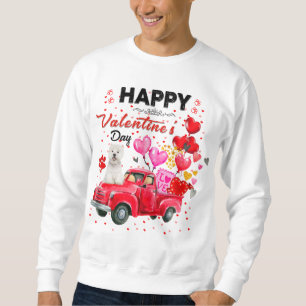 Cute Red Truck Westie Valentine's Day Costume Sweatshirt