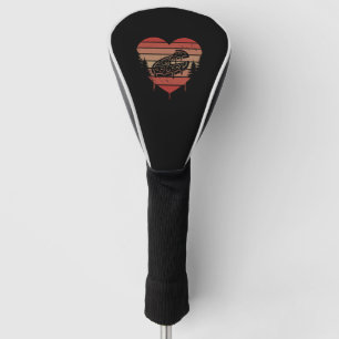 Cute Red Vintage Heart Pizza Valentine Day Golf Head Cover