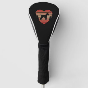 Cute Red Vintage Heart Welsh Terriers 80s Golf Head Cover