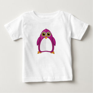 Cute Red Violet Penguin – Kawaii Cartoon Penguin Baby T-Shirt