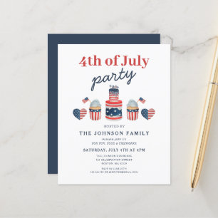 Cute Red White And Blue 4th Of July Party
