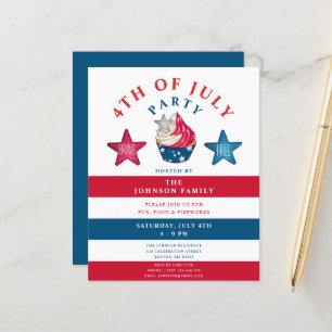 Cute Red White And Blue Stars 4th Of July