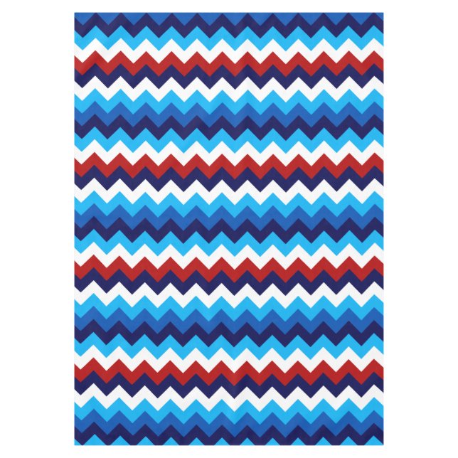 Cute Red White Blue Chevrons Medium Tablecloth (Front)