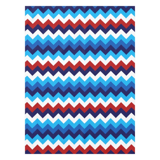 Cute Red White Blue Chevrons Small Tablecloth (Front)