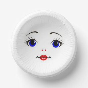 Cute red, white & blue printed paper bowls paper plate