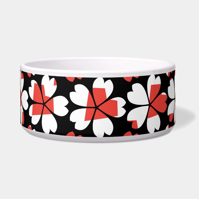 Cute red white flowers patterns (Front)