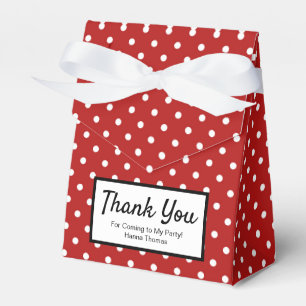  Cute Red White Polka Dot Birthday Party Favour Bo Box