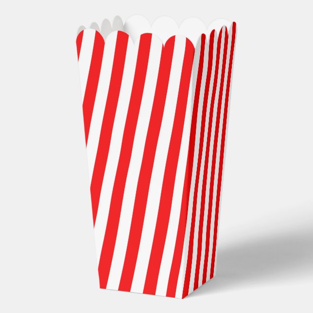 Cute red white striped favour box (Back)