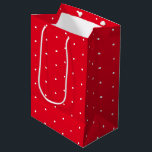 Cute red white tiny polka dots pattern gift medium gift bag<br><div class="desc">Cute red and white tiny polka dots pattern gift Medium Gift Bag.</div>