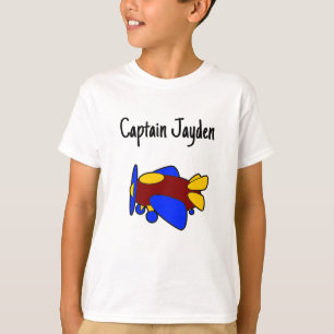 Cute Red Yellow Blue Airplane Cartoon for Kids T-Shirt