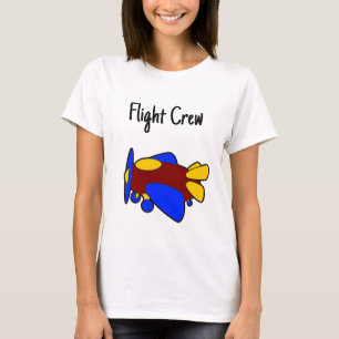 Cute Red Yellow Blue Airplane Cartoon for Kids T-Shirt