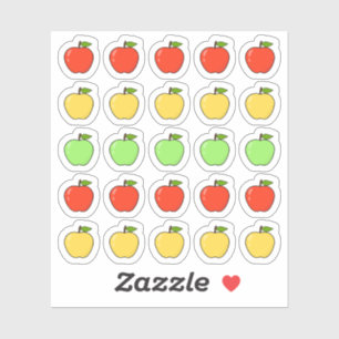 Cute Red Yellow Green Apples Icon Mini Planner 